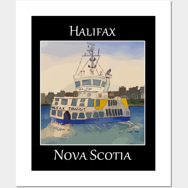 Cute tugboat that ferries people in Halifax Nova Scotia Canada Wall Art by WelshDesigns